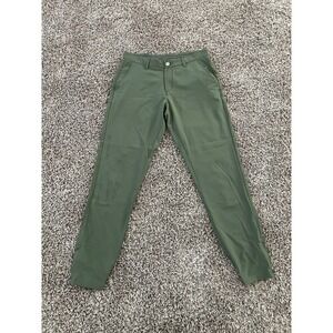 Primo Golf Jogger Pants Athletic Regular Fit Ankle Zip Olive Green Size 30 Short